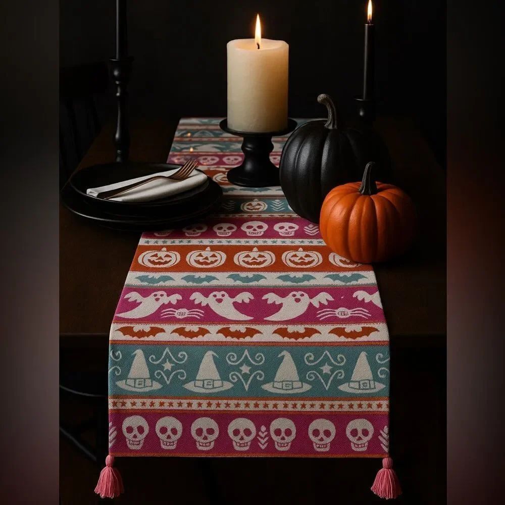 🎃 Rachel Zoe Halloween Table Runner – Brand New with Tags 👻
